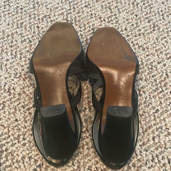 Nina Dark Green Velvet Look Slingback Heels. 7.5 - Picture 3 of 11